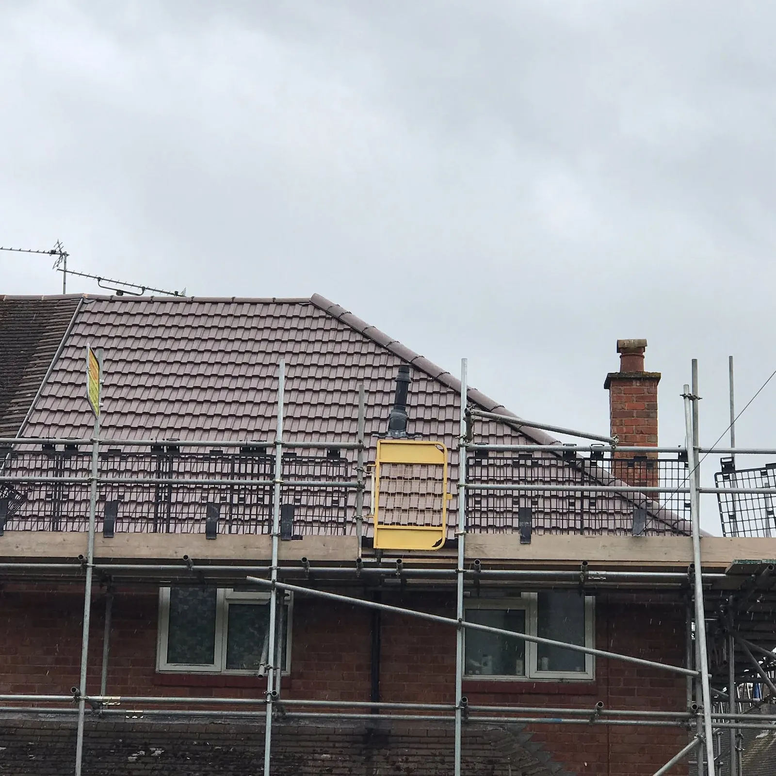 Re-roof in progress, Halesowen